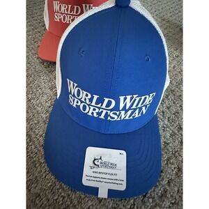 World Wide Sportsman WWS RipStop Flex Fit Cap M/L Blue/White Since 1967